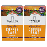 Taylors of Harrogate Flying Start Coffee Bags - 75 g - 2 Pack-Includes 2 boxes of Taylors Flying Start Coffee Bags (75 g per box)