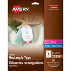 Avery Rectangle Tags - 2" x 3-1/2" - White - 80 Labels-White Printable Tags