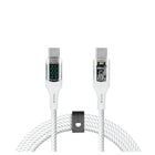 LOGiiX Piston Connect Crystal 1.5M 100W - White-Transparent 1.5m 100W USB Type-C® cable with digital display