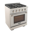 Kucht 30" KFX-X Series Pro Style Propane Gas Range - Stainless Steel-New true simmer burners for precise low heat cooking