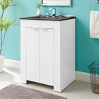 Modway Maybelle 24" Bathroom Vanity - White/Black-Dual Soft-Close Doors