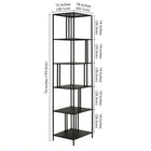 Hudson&Canal Cortland 18" Wide Rectangular Bookcase - Blackened Bronze-9