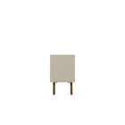 Manhattan Comfort Marcus 53.14" Mid-Century Modern TV Stand - Beige and Nature-Soft Close Doors with Rounded A-lined Design
