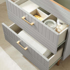 Modway Daybreak 24" Bathroom Vanity Cabinet - Light Grey-Gold Metal Legs
