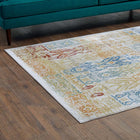 Modway Solimar Distressed Southwestern Aztec Area Rug - 8 ft W x 10 ft L - Multicolored-Gripping Rubber Underside 