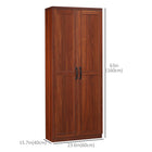 HOMCOM 63" H Kitchen Pantry Cabinet with Adjustable Shelves for Dining Room - Tan-Anti-tipping design on the back adds safety 