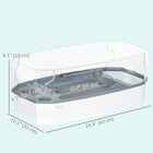 PawHut Turtle Tank Kit with Basking Platform and Pump - White-The side panel is 5'' tall, ensuring that the turtle cannot escape 