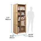 Sauder Storage Cabinet - Harmony Ash-Dimensions: 29-5/8" W x 15-1/2" D x 71-1/8" H