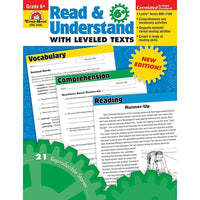 Evan-Moor "Read and Understand With Levelled Texts" Resource Book (EMC3446) - Grade 6+-Age group and grade: Ages 10 - 11 years and grade 5th
