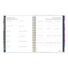 Blueline 2026 Midnight Floral Weekly/Monthly Planner with Twin-Wire Binding - 11" x 8-1/2" - Trilingual-Midnight Floral