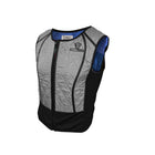 TechNiche Hybrid Sport Vest, Silver, Small-Front zipper closure, with mesh ventilation and scoop neck design
