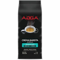 Agga Espresso Crema Barista Coffee Beans - Medium - 1kg-Medium - Whole Bean - Crema Barista - Kosher - 1 Each