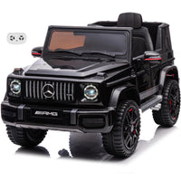 KIDS ON WHEELZ Mercedes Benz AMG G63 24V Kids' Ride On Car with Parental Remote Control - Black-Upgraded 24V Power & Performance: Equipped with a powerful 24V battery and 550 motor, this car provides a more capable ride than standard 12V models, offering better power and stability for tackling grass, uneven sidewalks, and varied terrain (Max Speed: 3.73 mph / 6 km/h). 