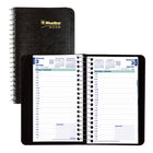 Blueline 2026 Daily Planner Spiral Binding - 6" x 3-1/2" - Black - Bilingual-12-Month Planner January 2026 - December 2026