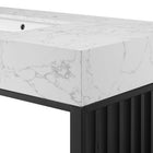 Modway Gridiron 48" Bathroom Vanity - White/Black-Fixtures Not Included
