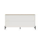 Manhattan Comfort Abbey Modern Bookcase and Sideboard - Maple and Off White - Set of 2-30 Day Limited Manufacturer's Warranty