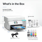 Epson EcoTank ET-4950 Wireless All-in-One Colour Supertank Printer – White-Wireless mobile printing: Print and scan from the convenience of your smart device with enhanced mobile printing from the Epson Smart Panel app. supports Apple AirPrint