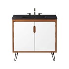 Modway Energize 36" Bathroom Vanity - Cherry/White/Black-Assembly Required