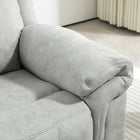 HOMCOM Manual Recliner with Vibration Massage and Side Pockets - Grey-Colour: Grey