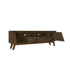 Manhattan Comfort Marcus 70.86" Mid-Century Modern TV Stand - Rustic Brown -Includes 4 Fixed Shelves and 1 Wide Drawer