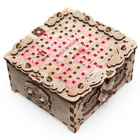 Mr.Playwood Secret Box Floral Fantasy 3D Wooden STEM Puzzle - Set of 220-Eco-friendly 3D STEM model to assemble and customize at school or home