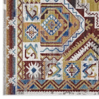 Modway Florita Distressed Southwestern Aztec Area Rug - 4 ft W x 6 ft L - Multicolored-100% Soft cross-woven polyester