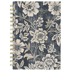 Cambridge 2027 Small Weekly/ Monthly Planner - 8-½" H x 6" W - Denim Blooms - Bilingual-12 months: January - December 2027