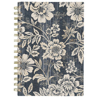 Cambridge 2027 Small Weekly/ Monthly Planner - 8-½" H x 6" W - Denim Blooms - Bilingual-12 months: January - December 2027