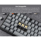 Keychron K8 Max RGB Wireless Mechanical Keyboard - Hot-Swappable - Brown Switch - TKL Layout - Black-Enhanced Stabilizers: Integrated PCB-mounted screw-in stabilizers ensure a smoother typing experience with reduced wobbliness on large keys, offering enhanced stability and precision.