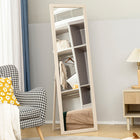 HOMCOM Rectangle Full Body Mirror - 21" W x 64" H - White-Wall-mounted, lean against wall or stand freely with bracket 
