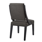 Modway Cambridge Upholstered Fabric Dining Chairs - Grey - 2 Pack-7