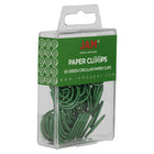 JAM Paper Circular Paper Clips - Round - Green - 50 Pack-Size: 1 inch (Diameter) | Keep your stacks of paper organized with coloured paper clips