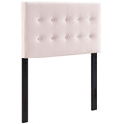 Modway Emily Biscuit Tufted Performance Velvet Twin Headboard - Pink-Luxurious Modern Twin Headboard