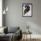 Connor Mcdavid Edmonton Oilers Skating with Puck - Framed Canvas - 22" x 31"-Ready to hang - arrives fully assembled