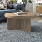 Hudson&Canal Holm 32"W Round Coffee Table - Antiqued Grey Oak-Clean with a soft, dry cloth and no harsh chemicals or abrasive cleaning materials
