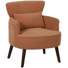 HOMCOM Accent Chair with Thick Seat for Living Room - Orange-7.1" (18 cm) thick foam seat, S springs and elastic bands provide reliable seat support 
