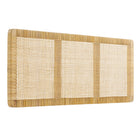 Modway Sandy Wall Mounted Wood and Rattan King Size Headboard - Natural Rattan-King Size Headboard