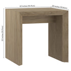 Hudson&Canal Oswin 22"W Rectangular Side Table - Antiqued Grey Oak-9