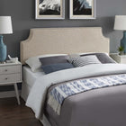 Modway Laura Upholstered Fabric Queen Headboard - Beige-Solid Wood Frame