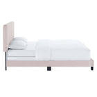 Modway Celine Channel Tufted Performance Velvet King Bed - Pink-Performance Velvet Upholstery