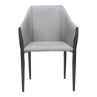 Zuo Andover Dining Chair - Slate Grey - Set of 2-Cozy polyester linen fabric