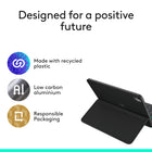 Logitech Flip Folio Keyboard Case for iPad 11/13 Pro (M4/M5) Air 13/11(M2/M3/M4)- Graphite-Folio Weight: 16.4 oz; Keyboard Weight: 6.2 oz 