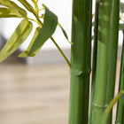 HOMCOM 6' Artificial Bamboo Tree in Pot for Indoor - Green-Material: PE, PP, Cement 