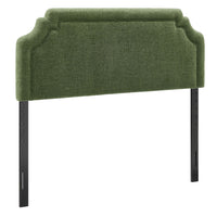Modway Magnolia Upholstered Fabric King Size Headboard - Foliage-Woven Slub Weave Fabric Upholstery