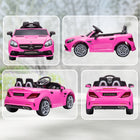 Aosom 12V Mercedes SLC 300 Kids Electric Ride-on Car with Remote Control - Pink-Dual 30W motors provide a thrilling ride 
