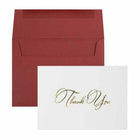 JAM Paper Thank You Card Sets - White Care with Gold Script & Dark Red Envelopes - 25 Cards and Envelopes-Color: White Care with Gold Script & Dark Red Envelopes