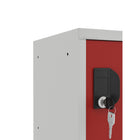 Ceha Canada OKK 12" Cube Locker - Red Door-FULLY WELDED AND ASSEMBLED: Arrives ready to use, saving you time and effort while offering robust construction for long-lasting use