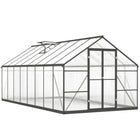 Outsunny Spacious Outdoor Polycarbonate Greenhouse - 8' x 16' x 7' - Spacious for growing plants all year round
 