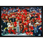 Calgary Flames 1989 Cup Celebration - Framed Canvas - 31" x 22"-Premium canvas print with gallery-wrapped edges