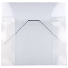 JAM Paper Plastic Portfolio with Elastic Closure Large - 11 x 15 x 1/2 - Clear Grid-Quantity: Sold Individually